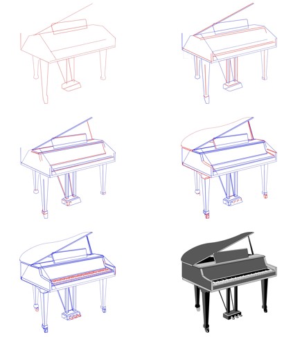 Desenhos de Piano para imprimir
