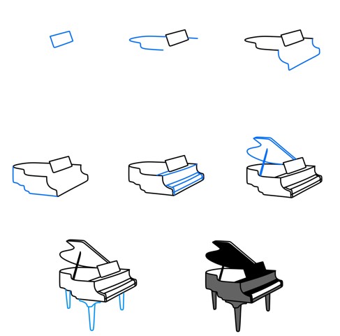Desenhos de Piano Perfeito
