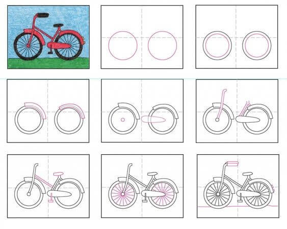 Desenhos de Pintura de bicicleta