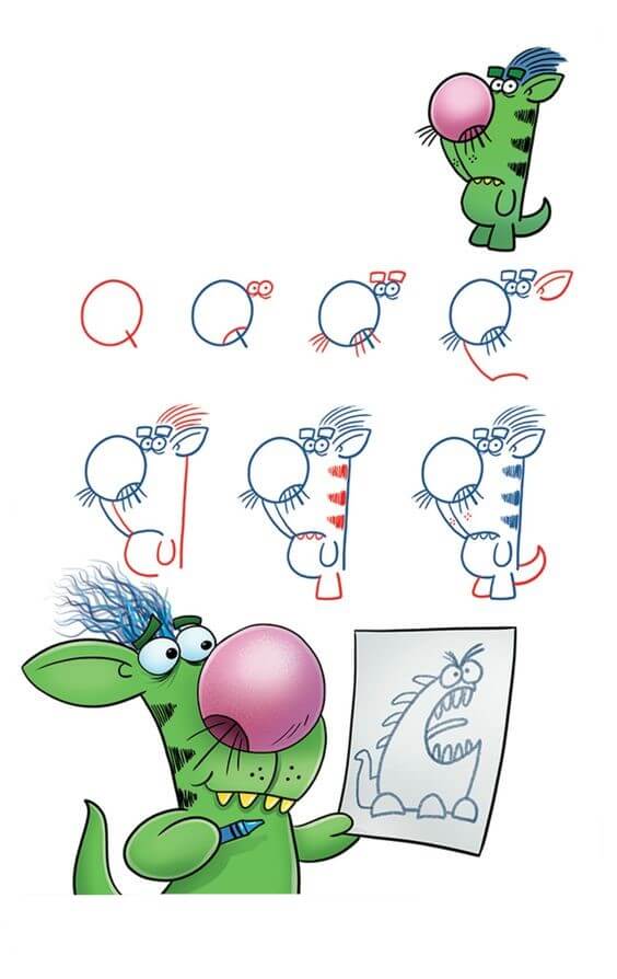 Desenhos de Pintura de monstro
