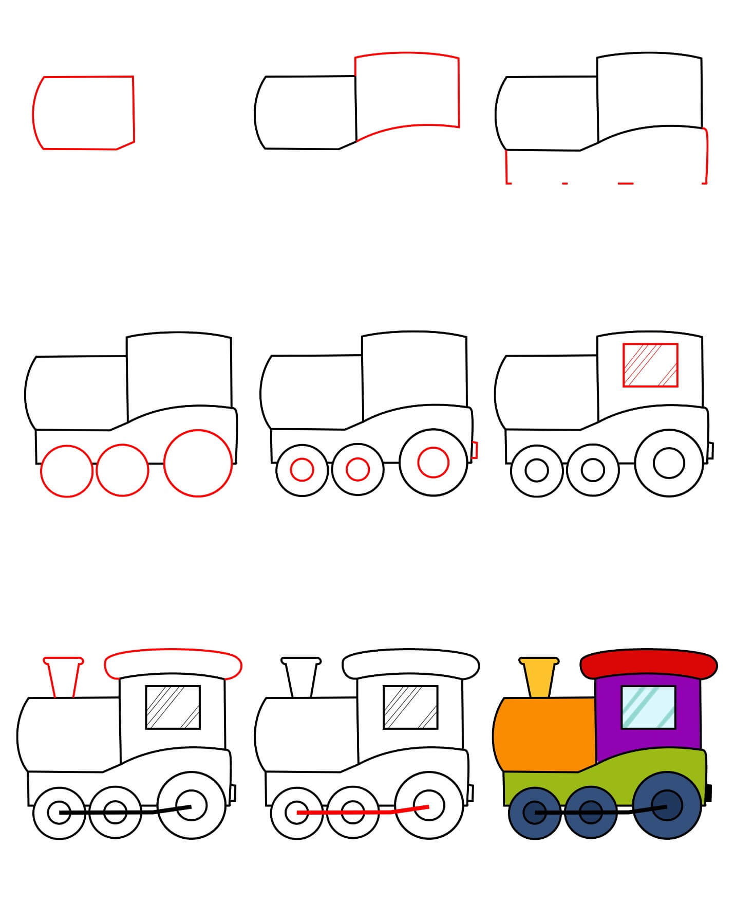 Desenhos de Pintura de trem