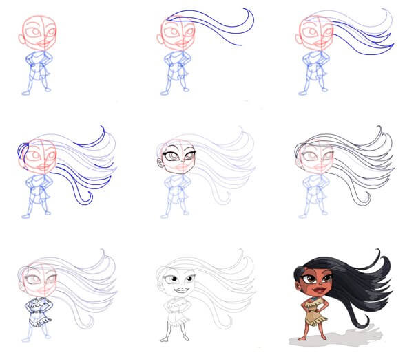 Desenhos de Pocahontas fofa