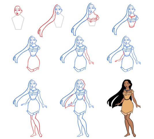 Desenhos de Pocahontas linda