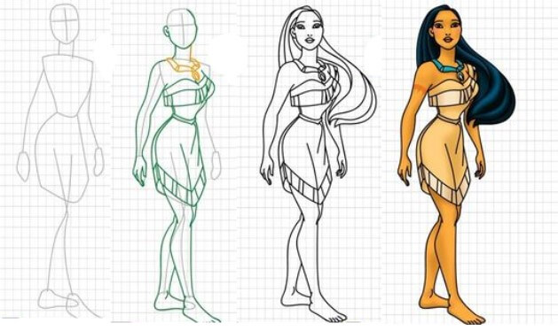 Desenhos de Pocahontas para imprimir