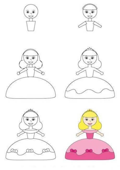 Desenhos de Princesa Peach fácil