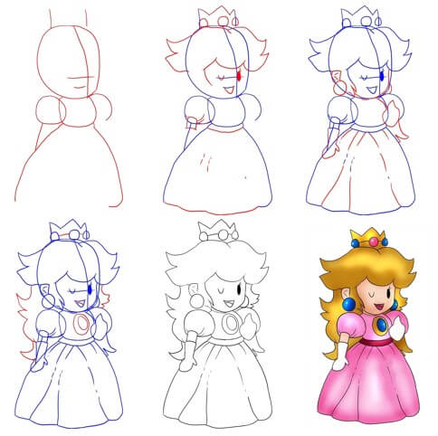 Desenhos de Princesa Peach fofa