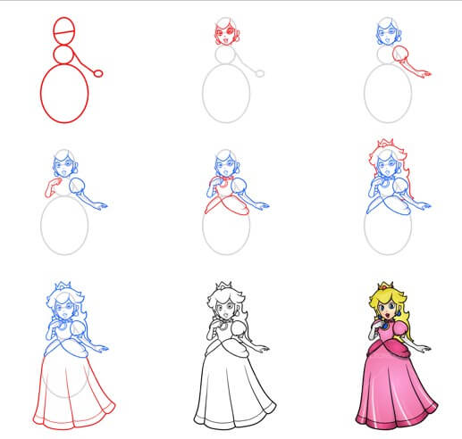 Desenhos de Princesa Peach linda