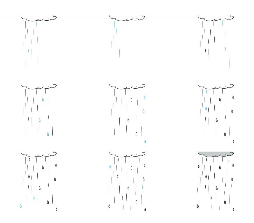 Desenhos de Rain falls