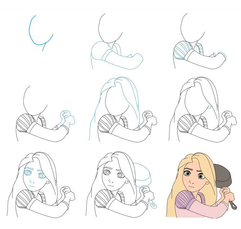 Desenhos de Rapunzel é cautelosa (2)