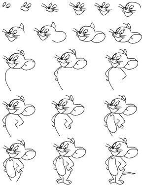 Desenhos de Rato Jerry em pé