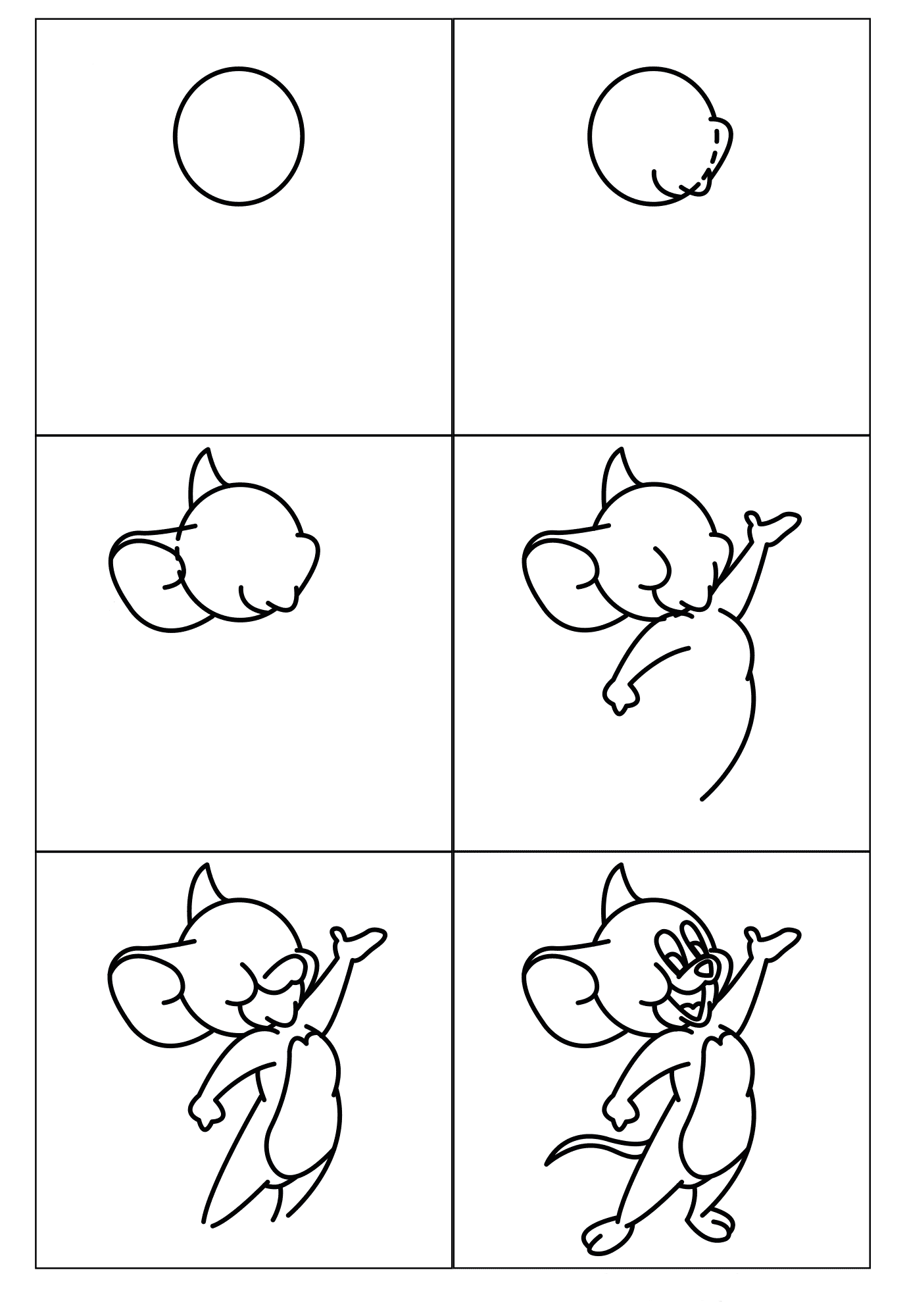 Desenhos de Rato Jerry simples