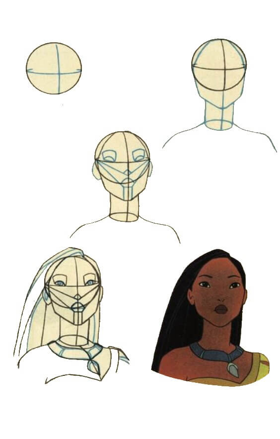 Desenhos de Pocahontas portrait