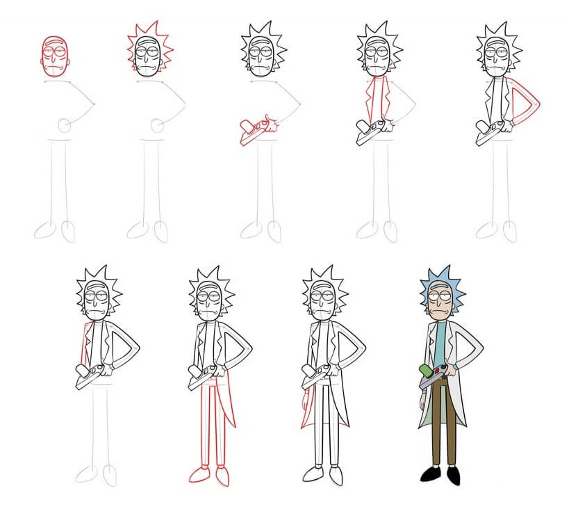 Desenhos de Rick básico