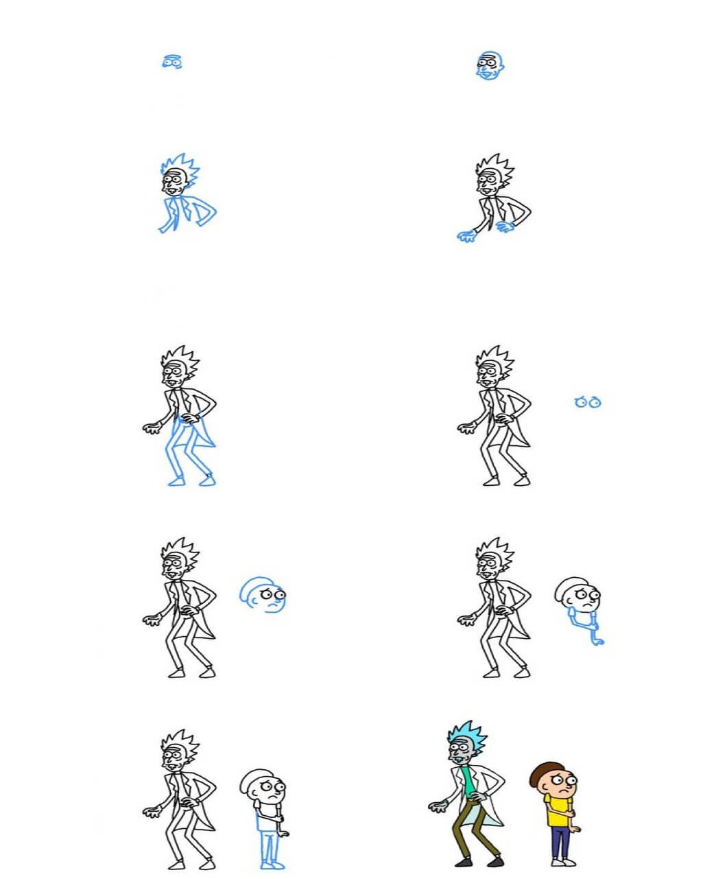 Desenhos de Rick e Morty para imprimir