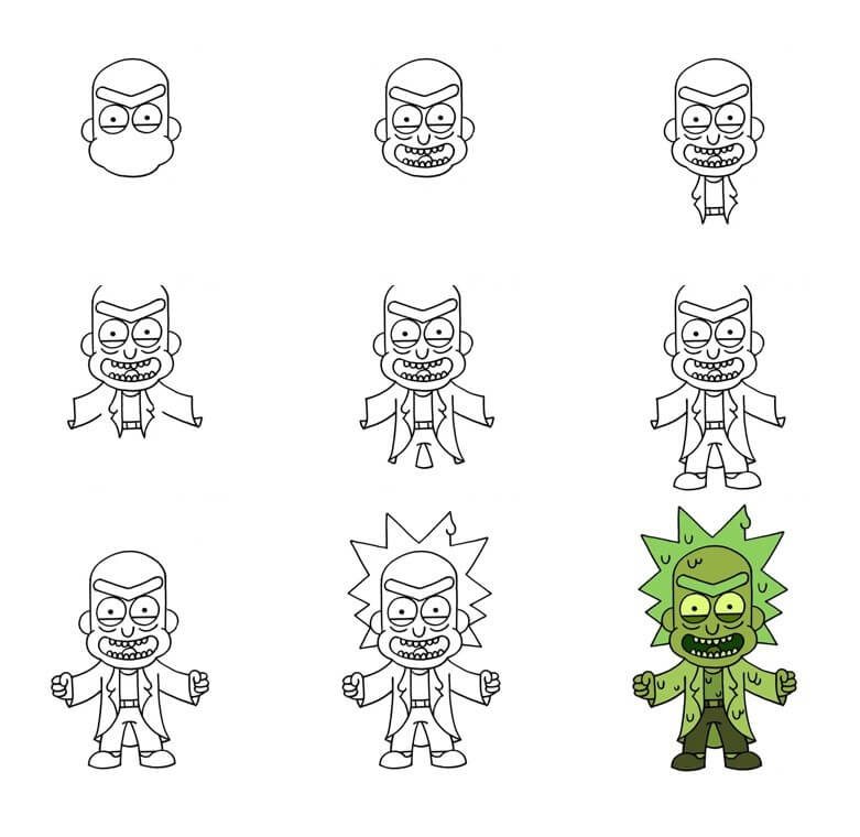 Desenhos de Rick para imprimir