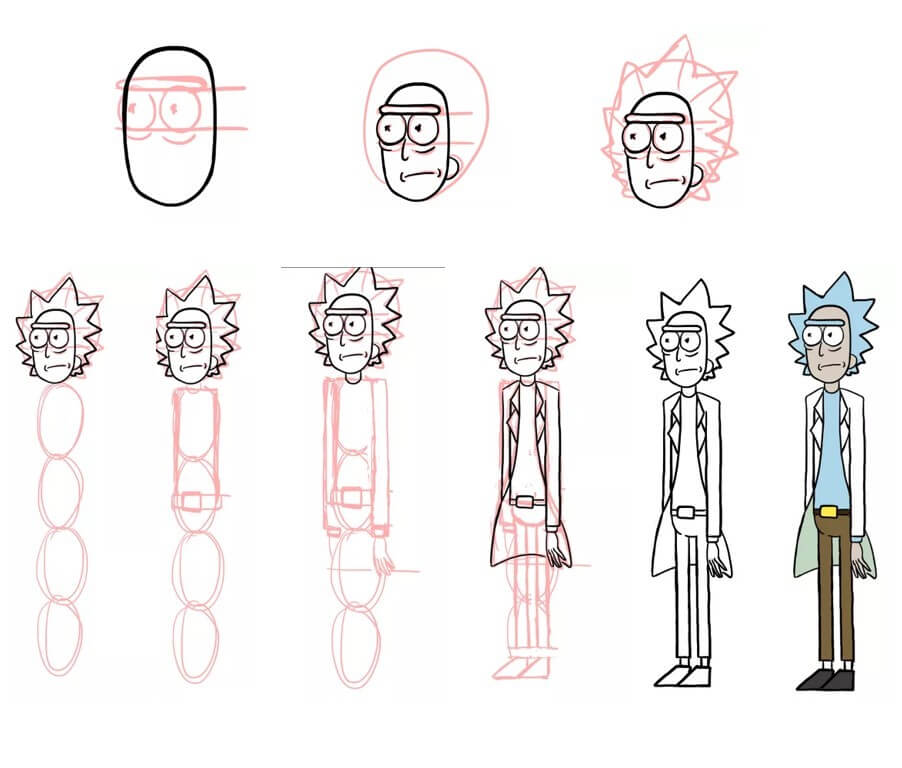 Desenhos de Rick simples