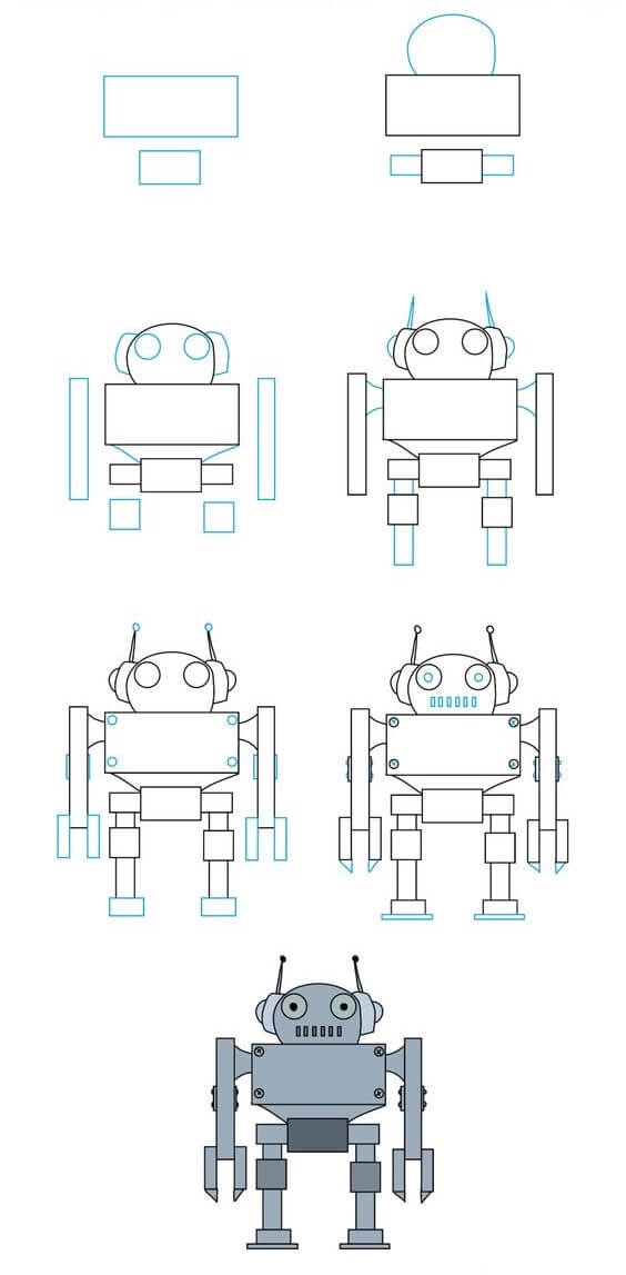 Desenhos de Robô em funcionamento