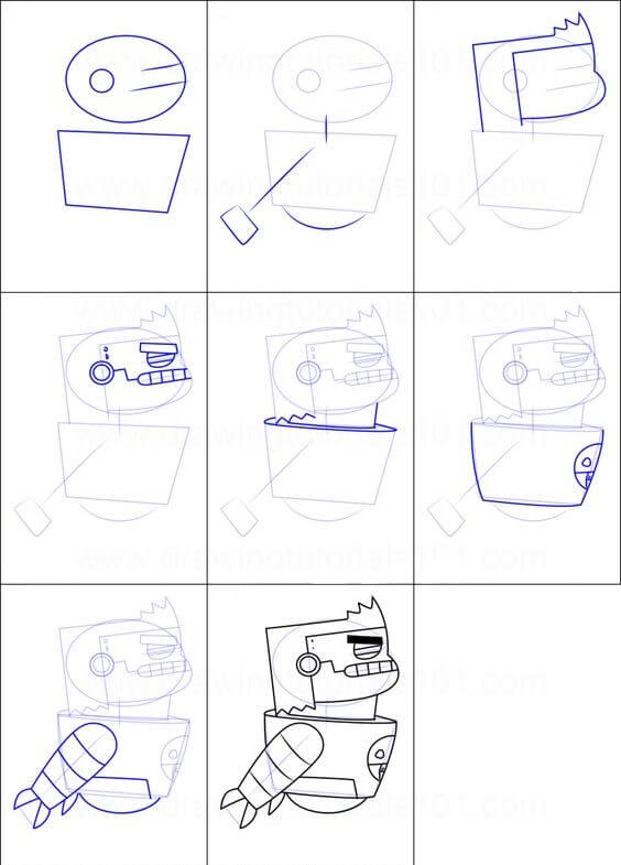 Desenhos de Robô irritado