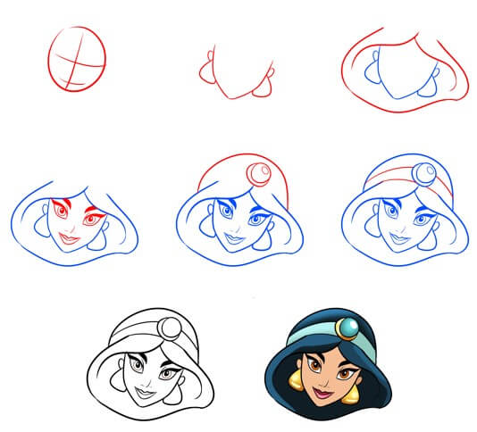 Desenhos de Rosto de Jasmine