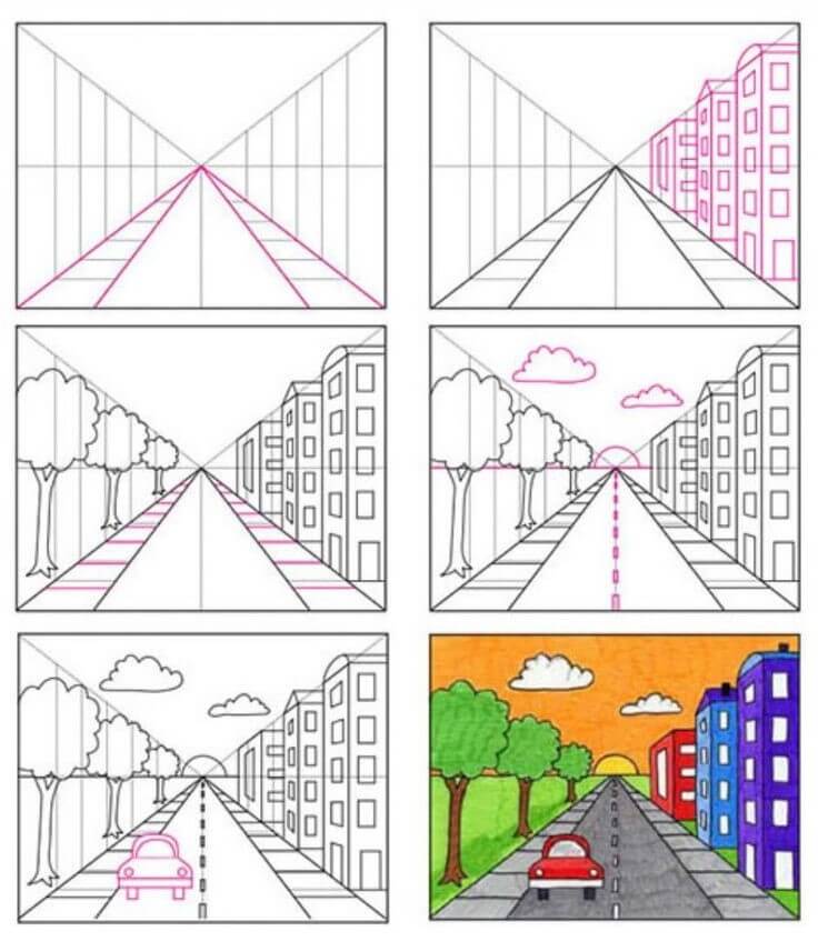 Desenhos de Rua da paisagem