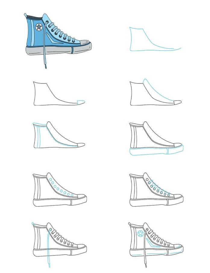 Desenhos de Sapatos altos