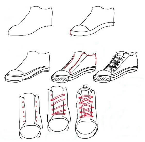 Desenhos de Sapatos básicos
