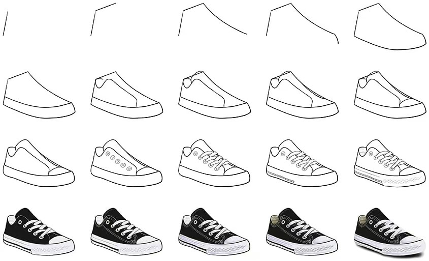 Desenhos de Sapatos converse