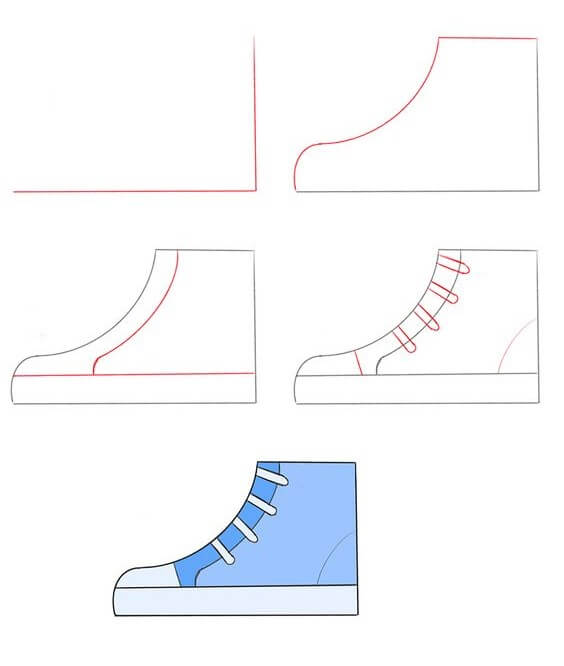 Desenhos de Sapatos muito fáceis