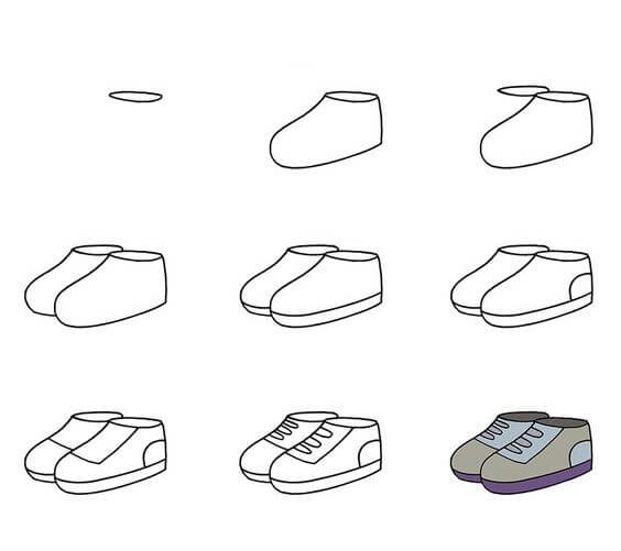 Desenhos de Sapatos no inverno