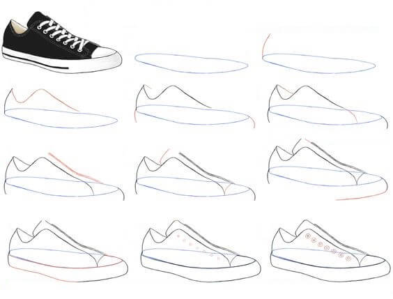 Desenhos de Sapatos pretos
