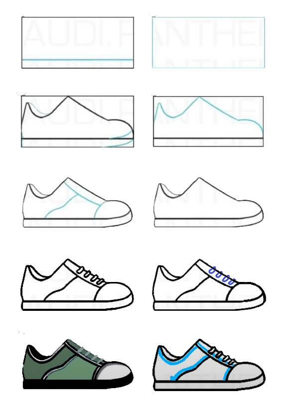 Desenhos de Sapatos simples