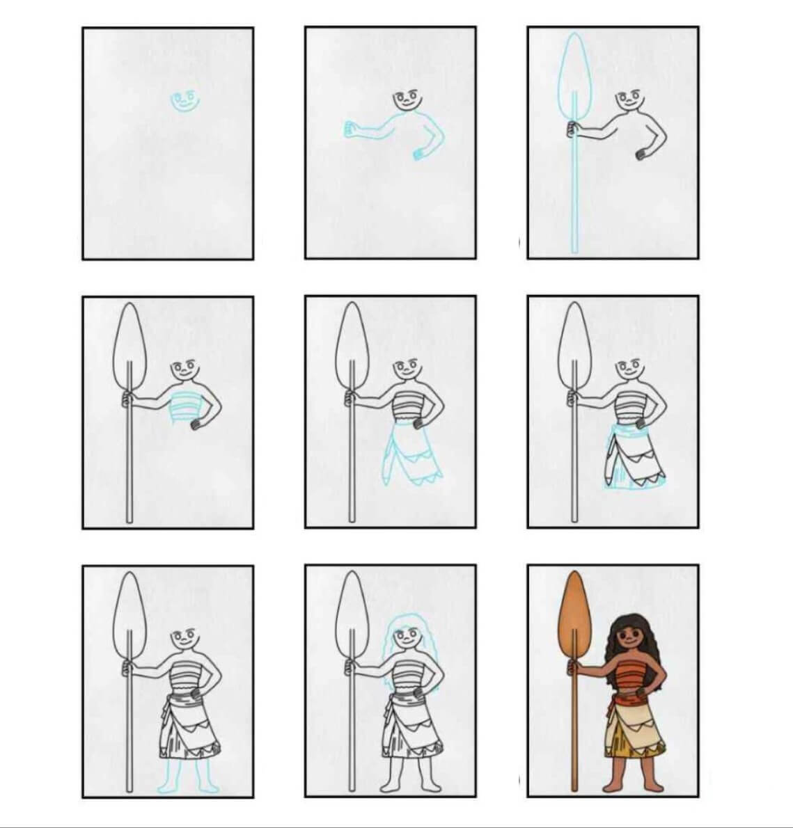 Desenhos de Sorriso de Moana