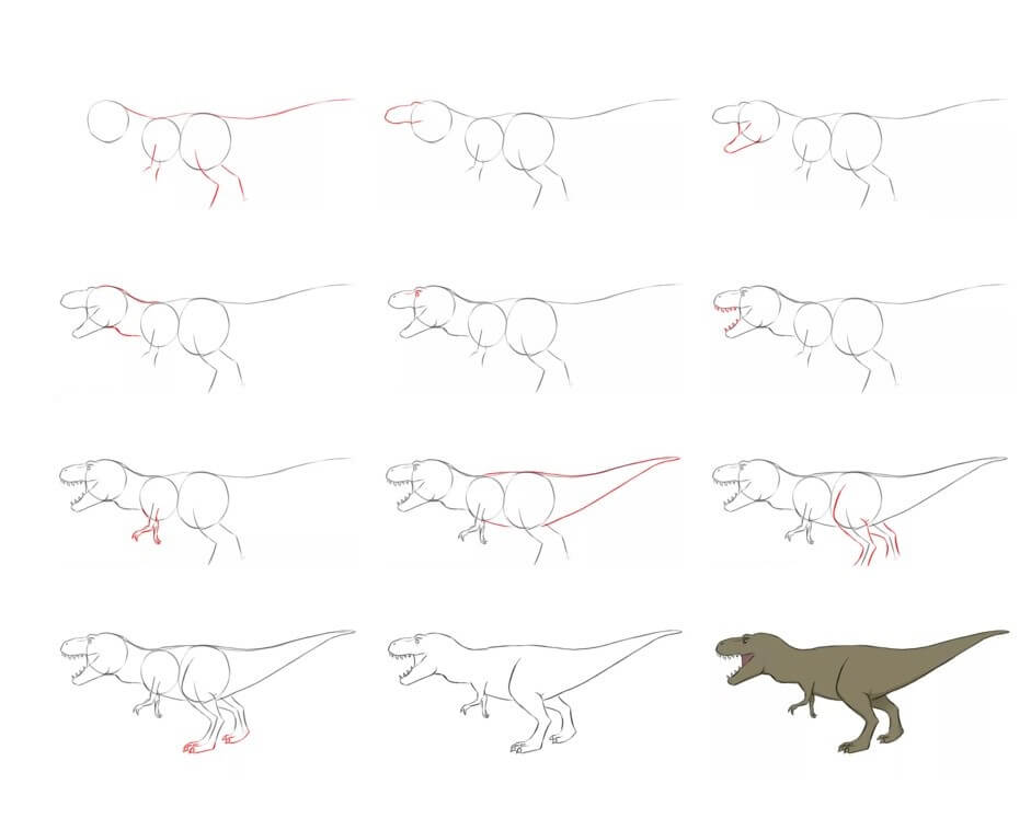 Desenhos de T-Rex básico