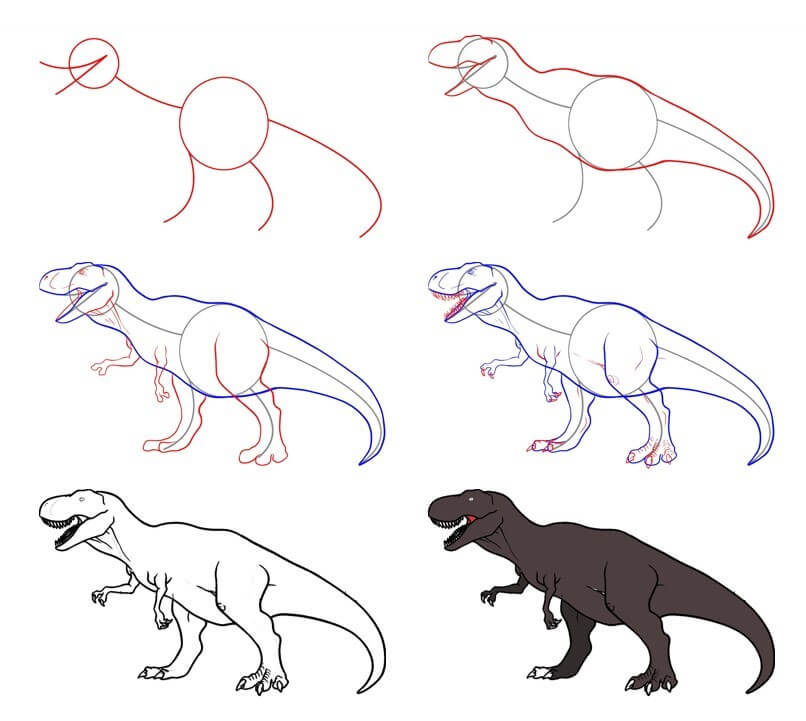 Desenhos de T-Rex Gigante