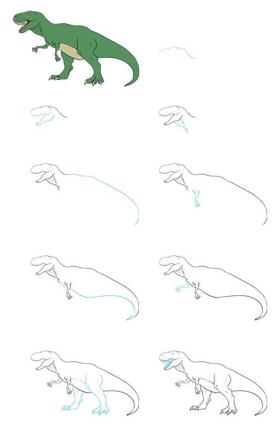 Desenhos de T-Rex grátis fácil