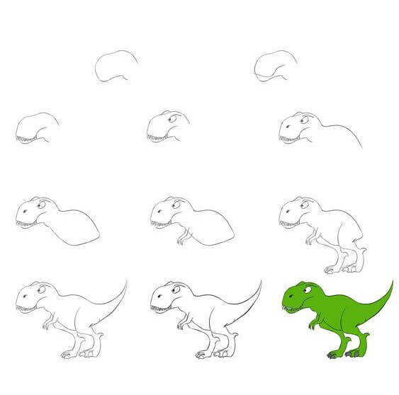 Desenhos de T-Rex pequeno