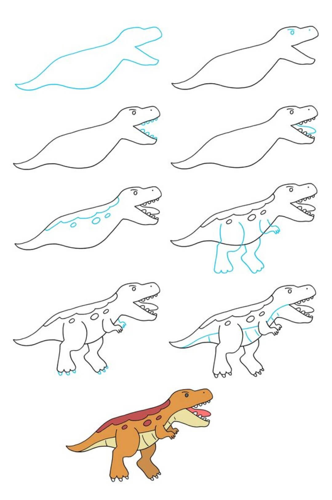 Desenhos de T-Rex vermelho