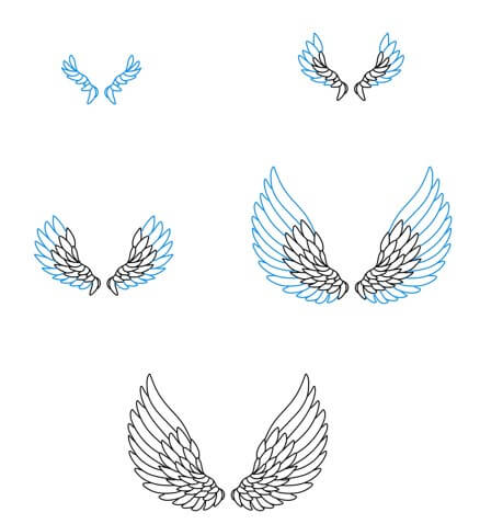 Desenhos de Tatuagem de asas de anjo