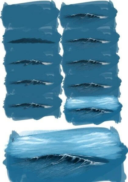 Desenhos de Textura profunda do oceano