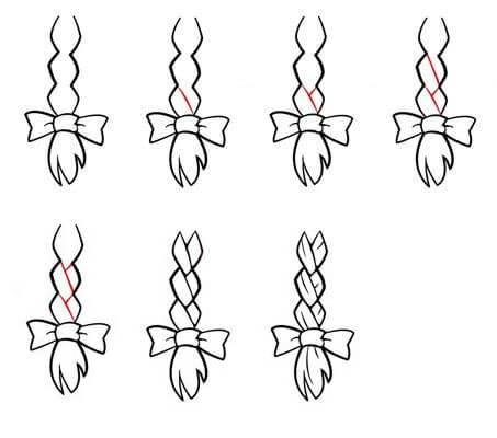 Desenhos de Trança com laço