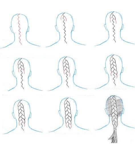 Desenhos de Tranças