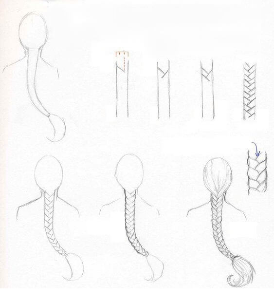 Desenhos de Trança inicial simples