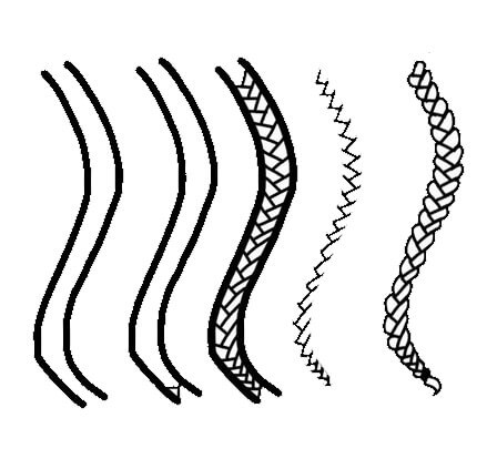 Desenhos de Trança ondulada