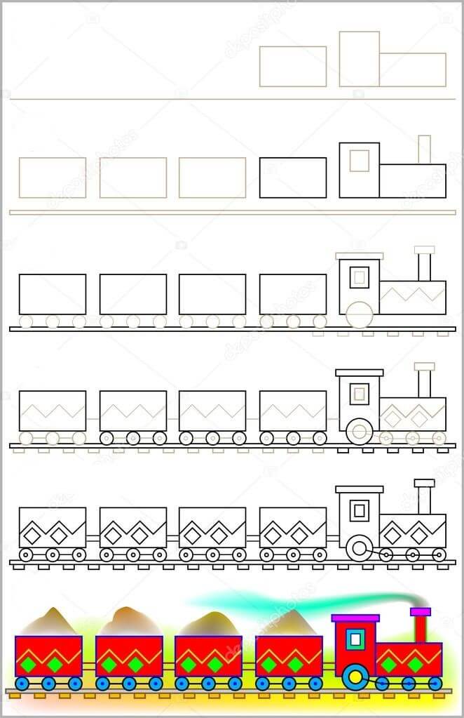 Desenhos de Trem de carga