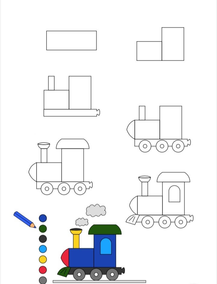 Desenhos de Trem de impressão