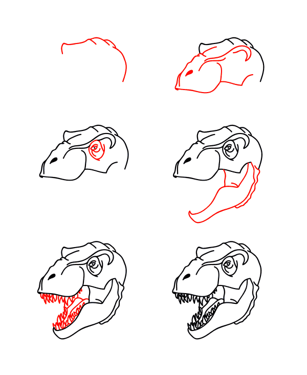 Desenhos de Tyrannosaurus face