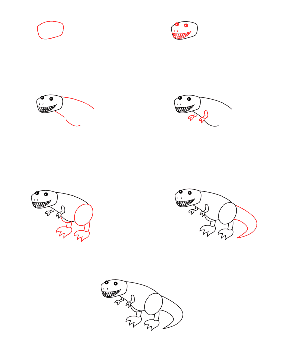 Desenhos de Tyrannosaurus for kids