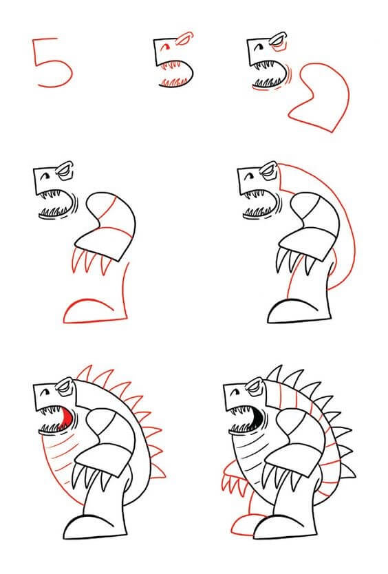 Desenhos de Um monstro grande