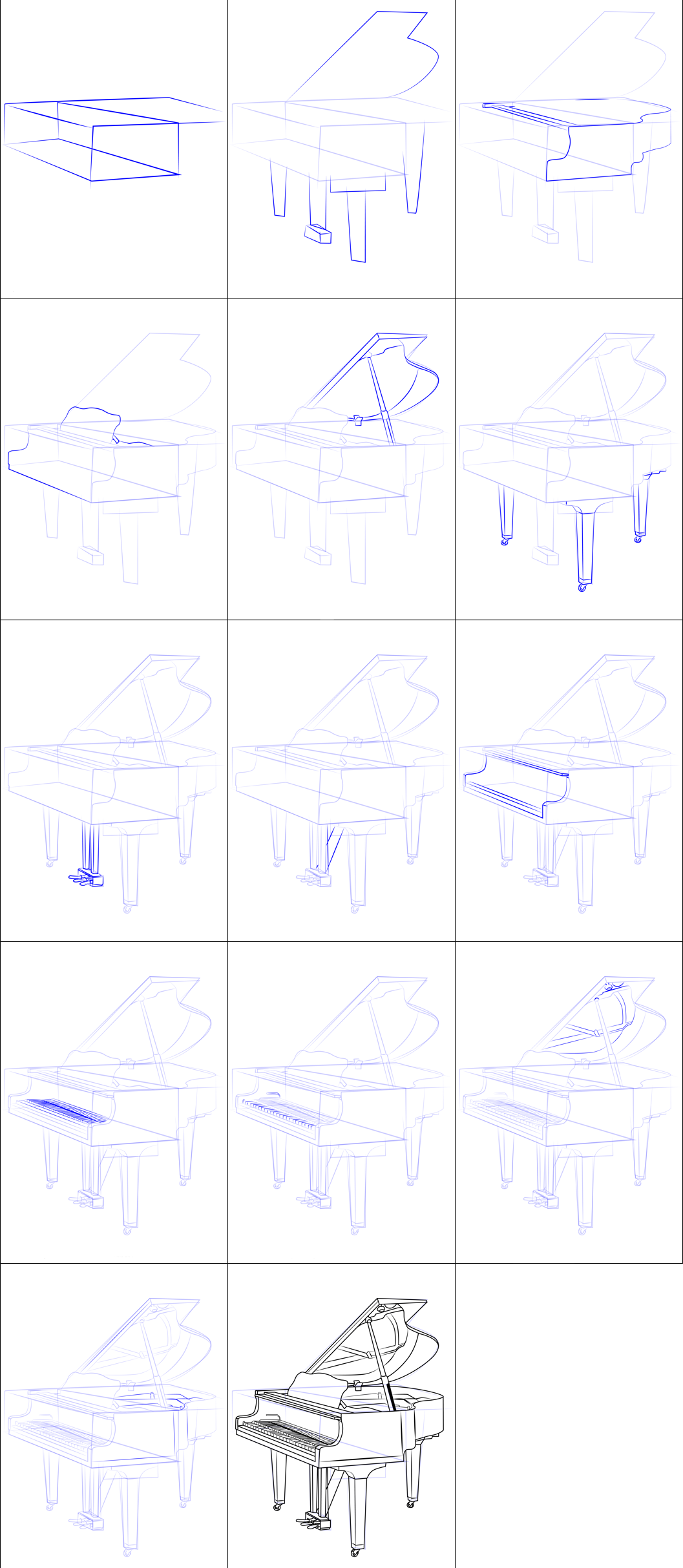 Desenhos de Um piano