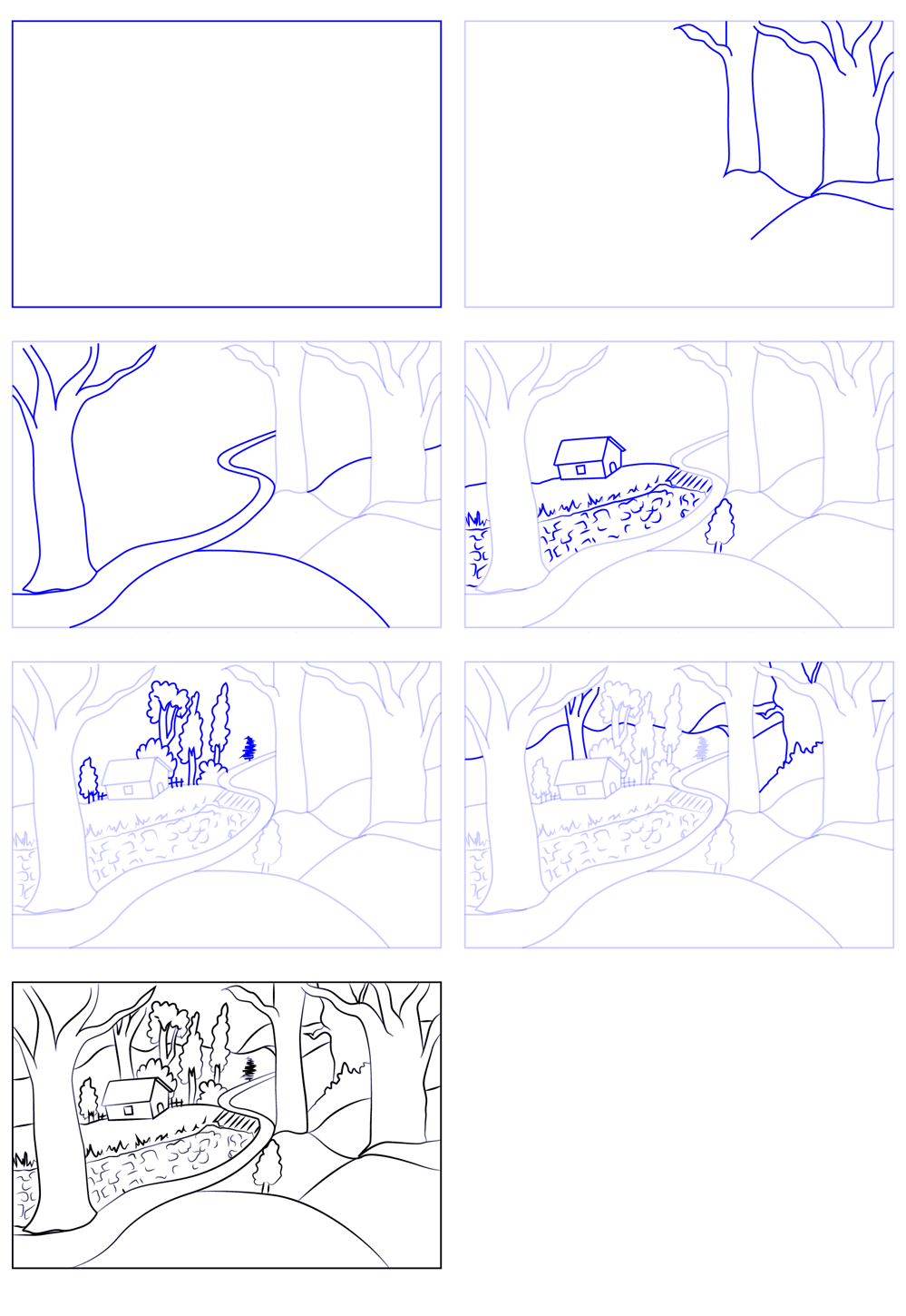 Desenhos de Uma floresta